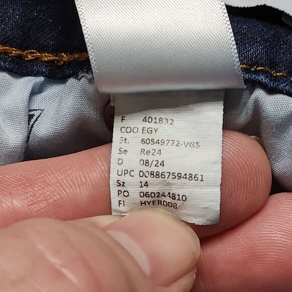 Crown & Ivy Jeans Womens 14 Straight Leg Stretch Denim High Rise Pockets Casual - Picture 13 of 15